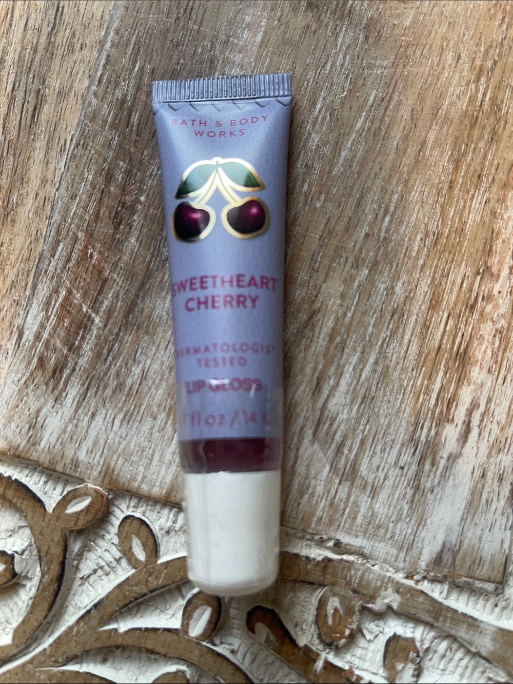 Bath & Body Works Sweetheart Cherry Lip Gloss - Purple Cherry Shine